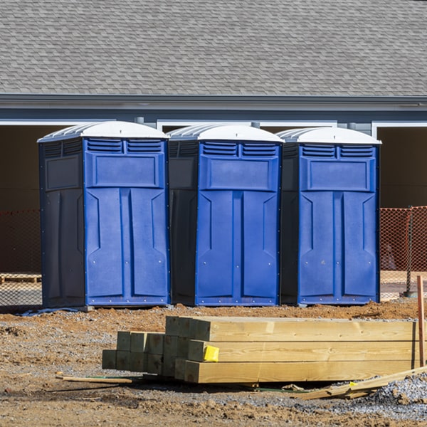 what is the expected delivery and pickup timeframe for the porta potties in Anselmo